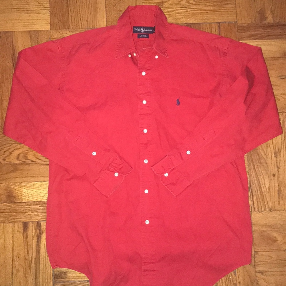 Ralph Lauren red button down long sleeve